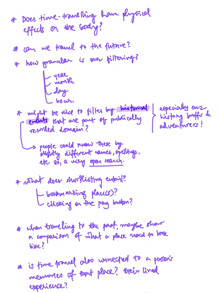 Brain-dump notes, page three