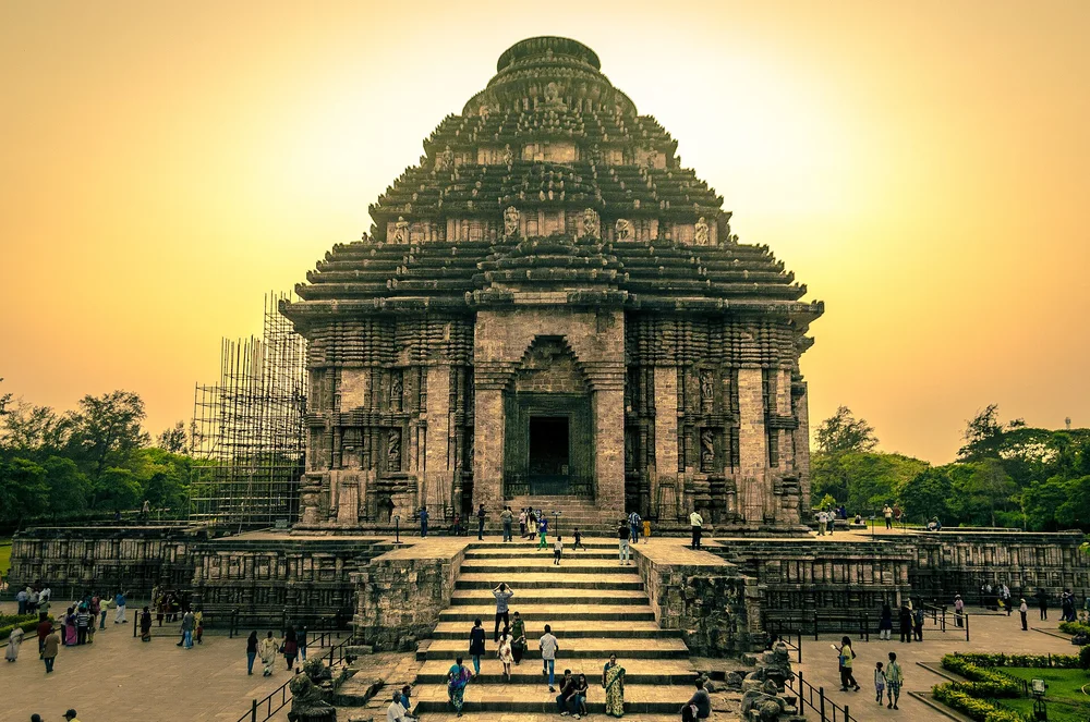 The carved sandstone Sun Temple at Konark